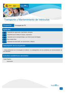 Transporte y Mantenimiento de Vehículos Ocupación Aptitudes Encargado de ITV