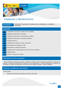Instalación y Mantenimiento Ocupación Aptitudes Delineante Proyectista de instalaciones de climatización y ventilación-