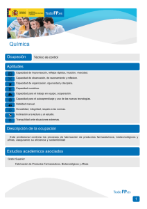 Química Ocupación Aptitudes Técnico de control