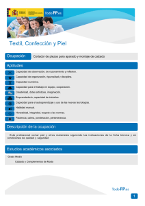 Textil, Confección y Piel Ocupación Aptitudes