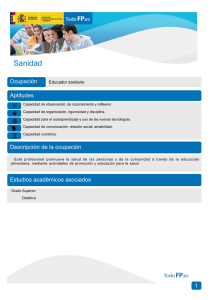 Sanidad Ocupación Aptitudes Educador sanitario