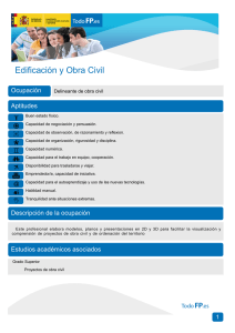 Edificación y Obra Civil Ocupación Aptitudes Delineante de obra civil