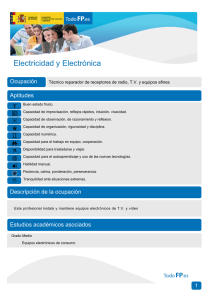 Electricidad y Electrónica Ocupación Aptitudes