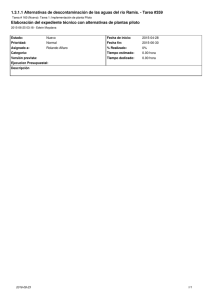 1.3.1.1 Alternativas de descontaminación de las aguas del rio Ramis. -... Elaboración del expediente técnico con alternativas de plantas piloto