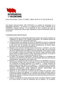 COPASESA: al·legacions específiques