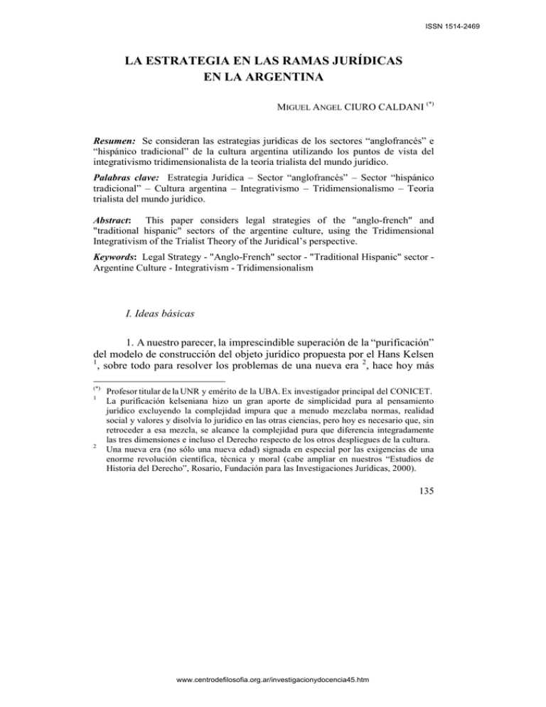 La Estrategia En Las Ramas Jur Dicas En La Argentina