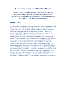 La Economía en Época de Obama. Panel celebrado el 11 de febrero de 2009