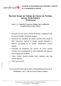Programa de la Reunión del Grupo de Cáncer de Tiroides
