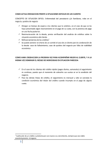 Politique de Crediacción face à des situations particulières