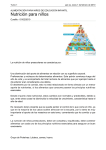 Nutrición para niños