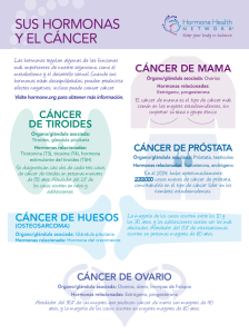 SuS hormonaS y el cáncer CánCer de mama