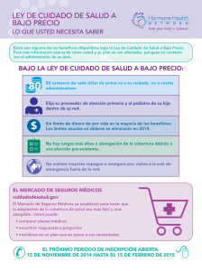 Ley de Cuidado de SaLud a Bajo PreCio