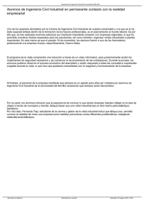 Alumnos de Ingeniería Civil Industrial en permanente contacto con la... empresarial