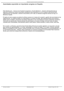 Autoridades expondrán en importante congreso en España