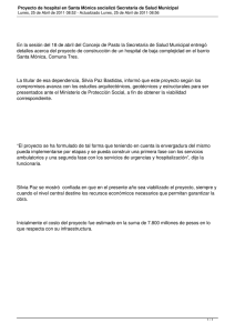 En la sesión del 18 de abril del Concejo de... detalles acerca del proyecto de construcción de un hospital de...