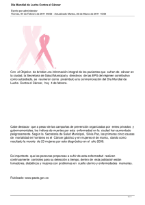 Día Mundial de Lucha Contra el Cáncer