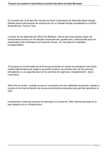 En la sesión del 18 de abril del Concejo de... detalles acerca del proyecto de construcción de un hospital de...