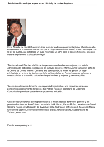 En la Alcaldía de Harold Guerrero López la mujer tendrá un... es que con los nombramientos hechos por el burgomaestre hasta...
