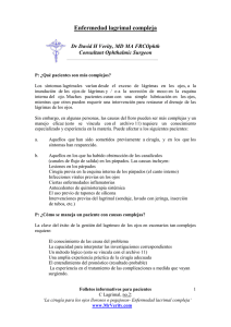 Enfermedad lagrimal compleja  Dr David H Verity, MD MA FRCOphth
