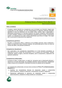 Perfil de Egreso PT y PTB Electromecnica Industrial