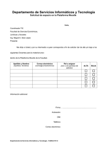 Modelo para solicitar el Alta y/o Baja a un Docente dentro de la plataforma Moodle.