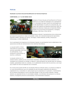 Realizada la primera Escuela Recalificación de Técnicos Empíricos