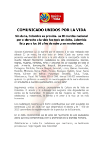 COMUNICADO UNIDOS POR LA VIDA