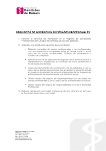 Requisitos inscripción Sociedad Limitada Profesional