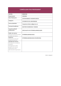 CURRÍCULUM VITAE PROFESSORAT