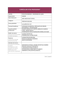 CURRÍCULUM VITAE PROFESSORAT