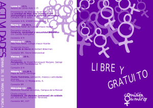 Actividades y MANIFIESTO de la Comisión 8 DE MARZO
