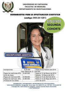 SEGUNDA COHORTE  INSCRIPCIONES ABIERTAS
