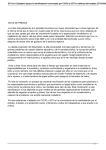 NOTA DE PRENSA