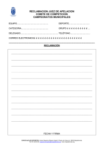 03.- Hoja Reclamación Comité Competición