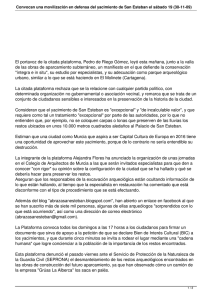 El portavoz de la citada plataforma, Pedro de Riego Gómez,... de las obras de aparcamiento subterráneo, un manifiesto en el...