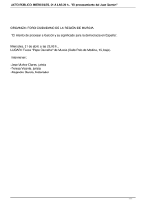 ORGANIZA: FORO CIUDADANO DE LA REGIÓN DE MURCIA