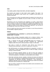 San Isidro, 26 de Octubre de 2008  Carta