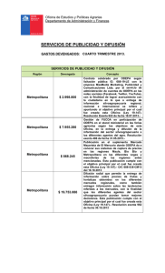 SERVICIOS DE PUBLICIDAD Y DIFUSIÓN  Oficina de Estudios y Políticas Agrarias