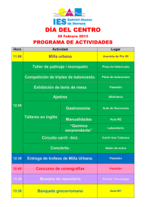 DÍA DEL CENTRO PROGRAMA DE ACTIVIDADES