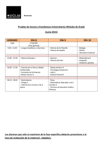 HORARIO  DÍA 8  DÍA 9  DÍA 10 