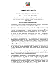 Llamado a Licitación