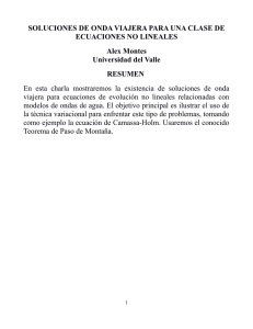 Soluciones de onda viajera para una clase de ecuaciones no lineales