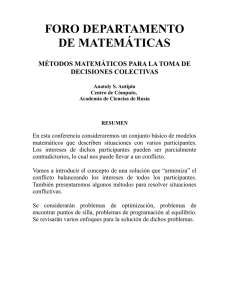 Métodos matemáticos para la toma de decisiones colectivas, Parte II
