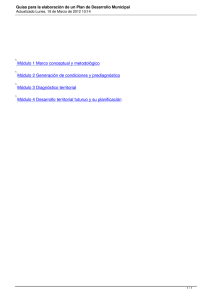 Guía para Plan de Desarrollo Municipal