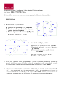 ELECTROTECNIA  Pruebas de Acceso a Enseñanzas Universitarias Oficiales de Grado MATERIA: