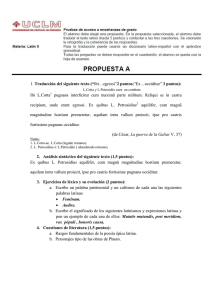 Examen de Latín II: Traducción, Sintaxis y Literatura