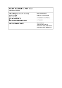 MARIA BELÉN DE LA HIJA DÍAZ TÍTULOS ( CATEGORÍA  DEPARTAMENTO 