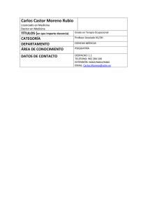 Carlos Castor Moreno Rubio TÍTULOS ( CATEGORÍA DEPARTAMENTO