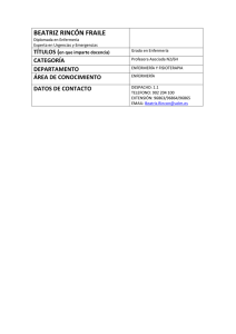 Beatriz Rincón Fraile - Perfil de Enfermería UCLM