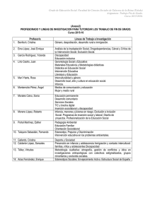 Grado de Educación Social. Facultad de Ciencias Sociales de Talavera... Asignatura: Trabajo Fin de Grado.